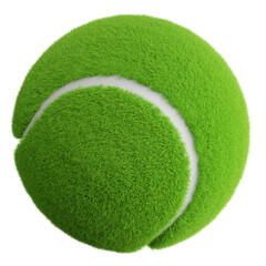3d render of tennis ball isolated.