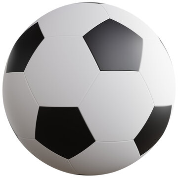 3d render of football ball isolated.