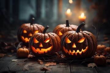Obraz premium halloween frame template with copy space for text.mockup. Generative AI