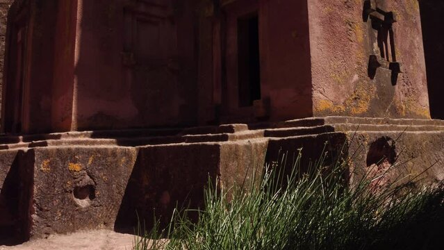 Monolithic rock-cut church of bete giyorgis Amhara Region Lalibela Ethiopia