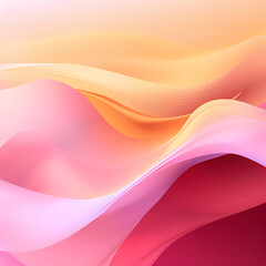 Pastel gradient wavy fluid background with yellow, orange and pink colors