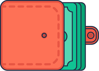 American Money Currency Leather Storing Wallet