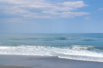 Blue sky and the beach in sunny day