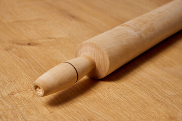 a wooden rolling pin