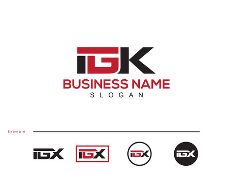 Minimal Unique IGK ig Vector Business Logo Letter Design