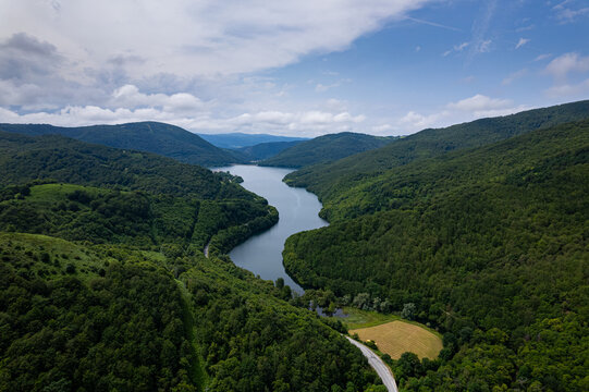 beautiful lake in northern spain - Embalse de Eugi 