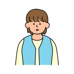 Female Avatars profile , office workers, hand-drawn icon style, character design, vector illustration.