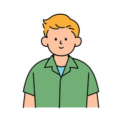 Fototapeta premium Male Avatars profile , office workers, hand-drawn icon style, character design, vector illustration.