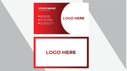 Modern business card template gradian  colors. Flat design vector abstract creative - Vector.