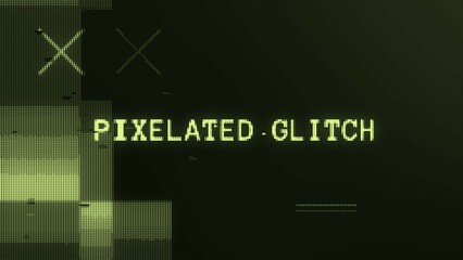 Naklejka na ściany i meble Pixelated Glitch Title