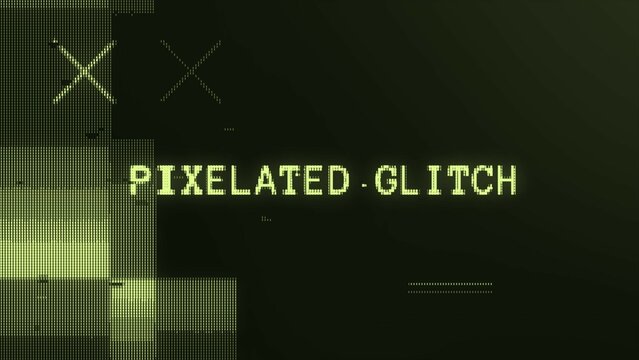 Pixelated Glitch Title