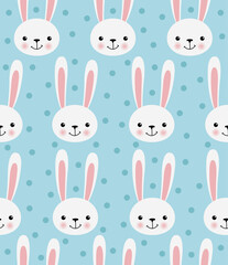 seamless pattern with rabbits