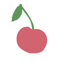 Cute cherry fruity cartoon