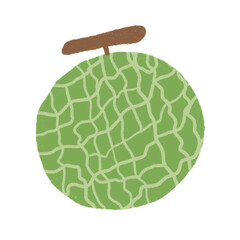 Cute melon fruity cartoon die cut sticker