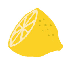 Cute lemon fruity cartoon die cut sticker