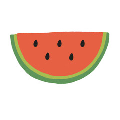 Cute watermelon fruity cartoon die cut sticker