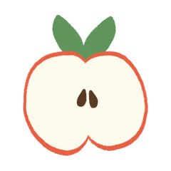 Cute apple fruity cartoon die cut sticker