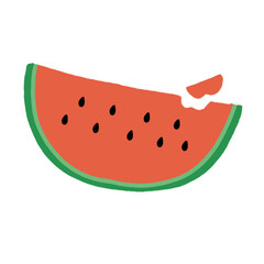 Cute watermelon fruity cartoon die cut sticker