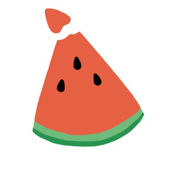 Cute watermelon fruity cartoon die cut sticker