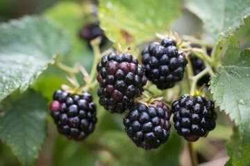 Garden fruit blackberry. Generate Ai