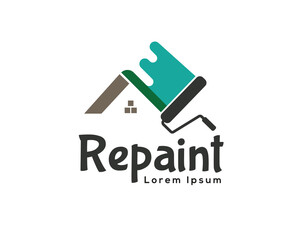 home rapir service coloring home logo design template illustration