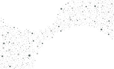 Abstract stars background. Stars pattern. Light silver glitter confetti.