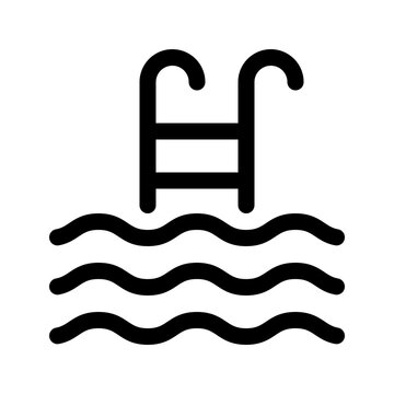 recommend clip art: Swimming pool outline icon. Vector graphics