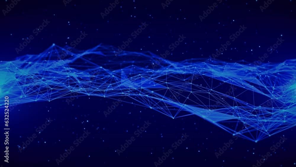 Poster 4k futuristic abstract technology cyberspace background. lots of matrix digital data line stream net