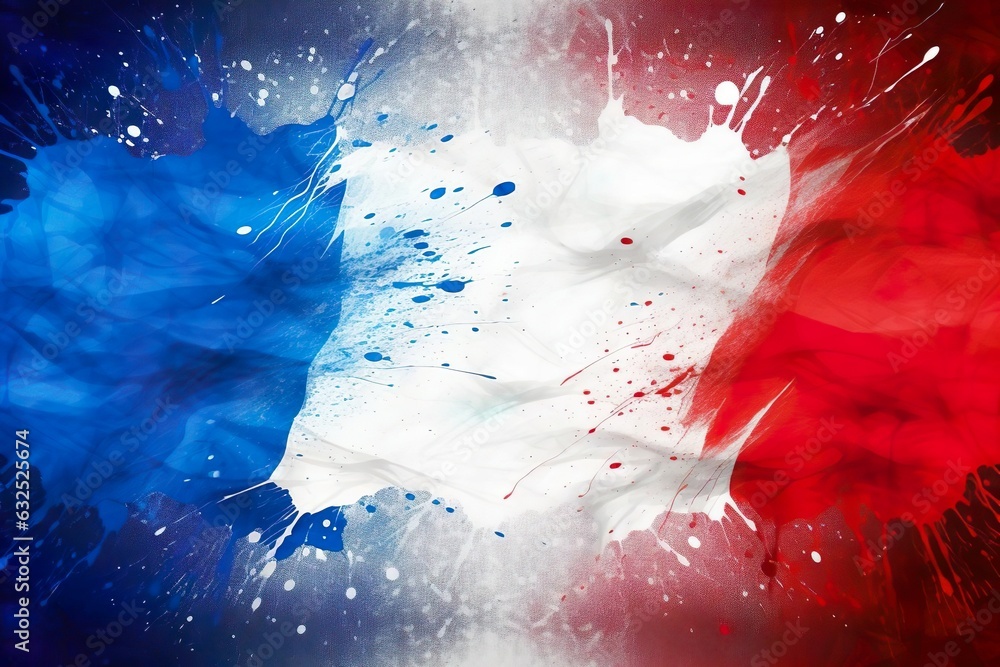 Wall mural France Flag Art Background