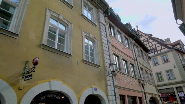 Bamberg, UNESCO World Heritage Site at the river Regnitz, down town, Bamberg, Franconia, Bavaria, Germany, Europe