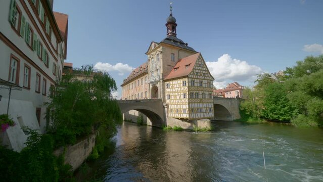 Bamberg, UNESCO World Heritage Site at the river Regnitz, Altes Rathaus (Old Town Hall), Bamberg, Franconia, Bavaria, Germany, Europe