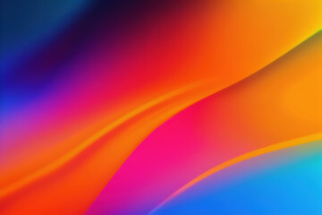 Blur neon gradient color wave orange blue curves