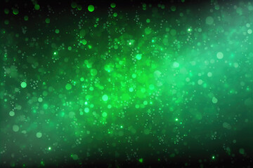 Obraz premium Bokeh light overlay neon circles green bubbles