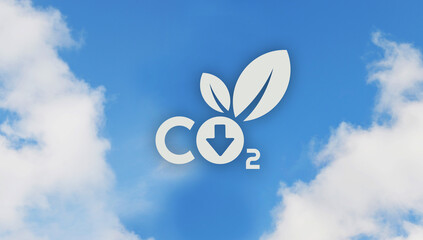 reducing CO2 emissions to stop climate change. green energy background	