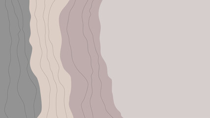 Stylish cliff abstract shapes and line. Pastel background in minimalist style. Contemporary vector Illustration