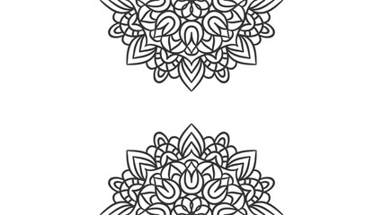Mandala round ornament background template