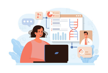 Telemedicine. Online consultation with a doctor. Remote medical