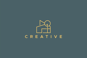 Real Estate House Minimalist Modern Nature Creative Concept Logo Template