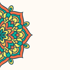 Mandala round ornament background template