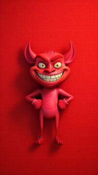Immerse yourself in the captivating world of the "3D Cartoon Devil Wallpaper." This wallpaper showcases a devil character with a vibrant and imaginative design. With bold colors and a fiery background