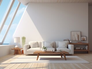 Modern interior of a room generative ai