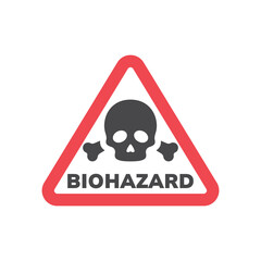 Danger biohazard warning sign. Vector label hazard sticker.