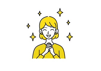 喜んでいる女性