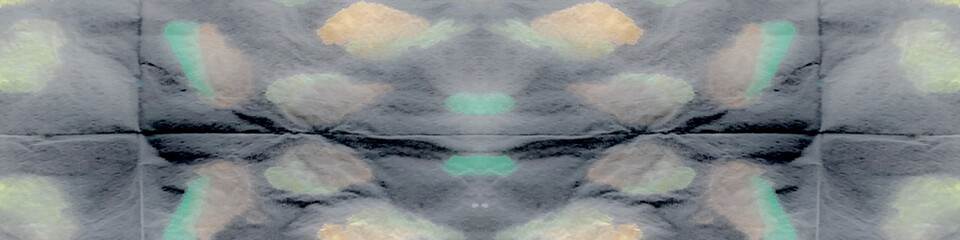 Black Fabric. Grunge Art. Tie Dye Splatter. Green