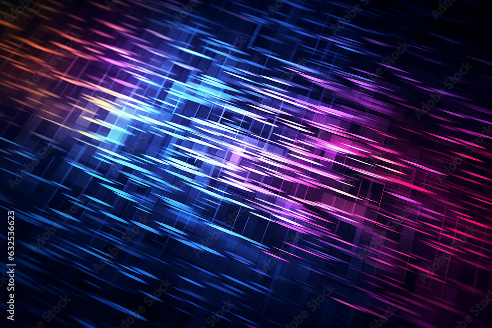 Poster colorful abstract background with lines, a grid of lines, generative ai