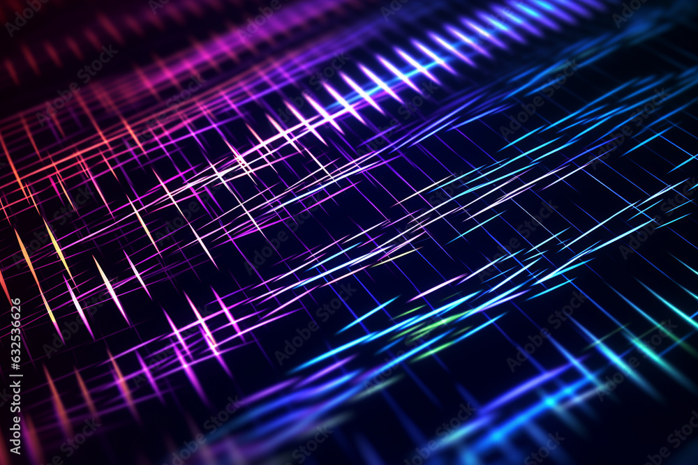 Poster colorful abstract background with lines, a grid of lines, generative ai
