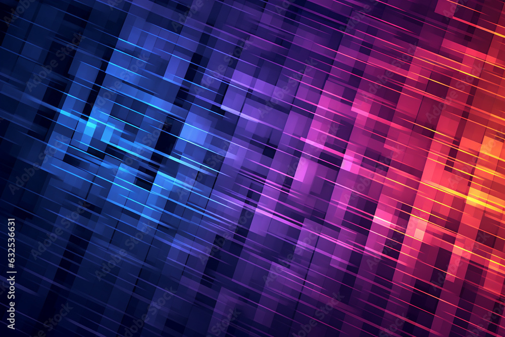 Poster colorful abstract background with lines, a grid of lines, generative ai