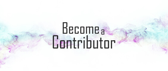 Become a Contributor sign on white background	