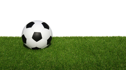 Soccer ball on green grass