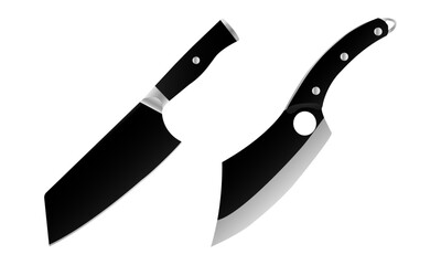 Kitchen knife icon on white background, Isolated Vector illustration.